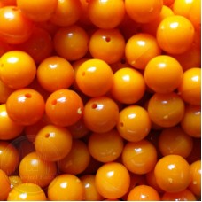 8mm Orange Coloured Plastic Beads Qty 100 per pack